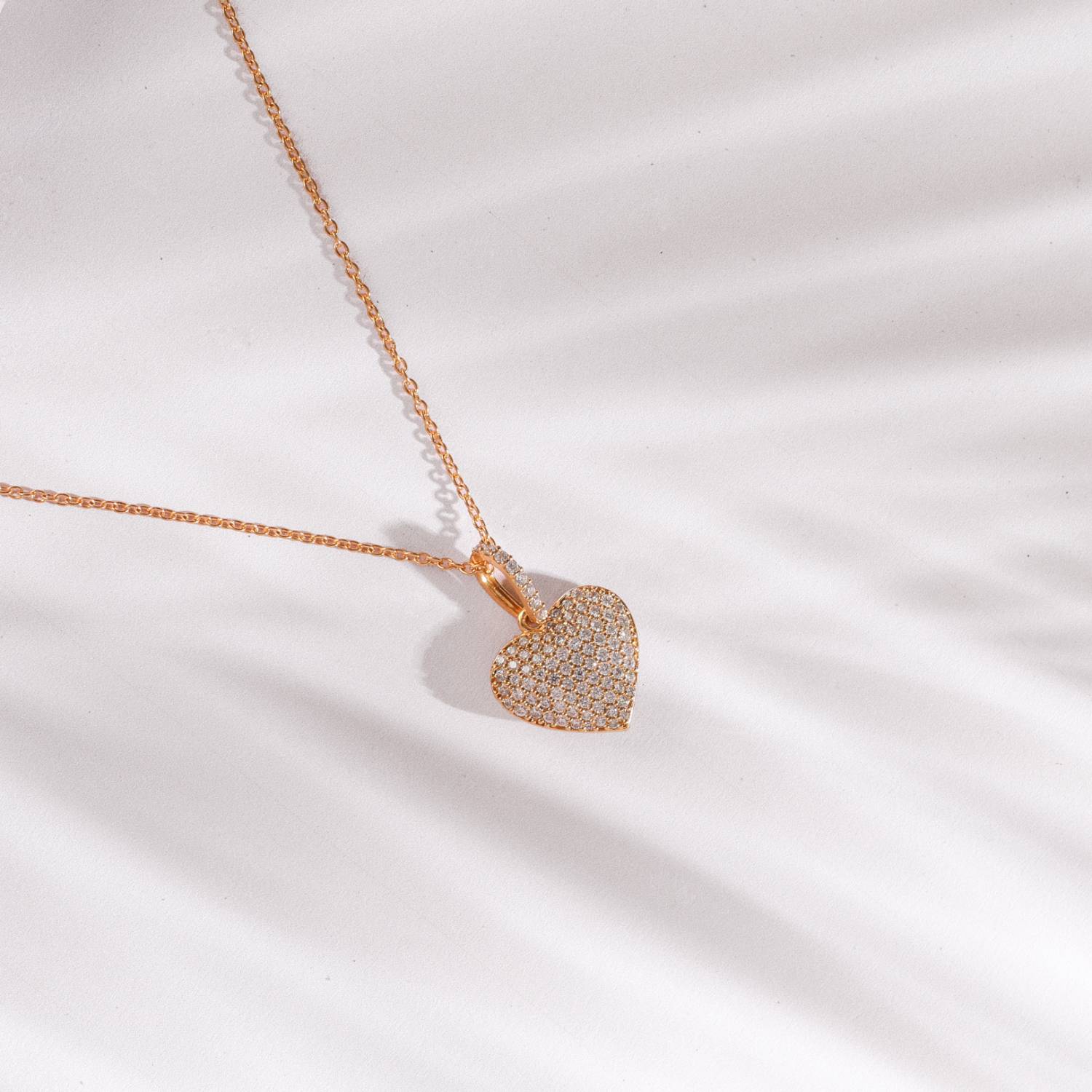 Love CZ Charm Silver Delicate Pendant Necklace