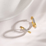 Shine CZ Delicate Hoop Silver Earrings