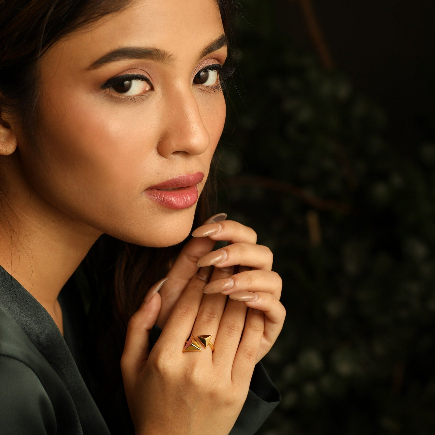 Pyramid Simple Silver Finger Ring