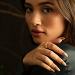Finger Ring Pyramid Band Silver Finger Ring
