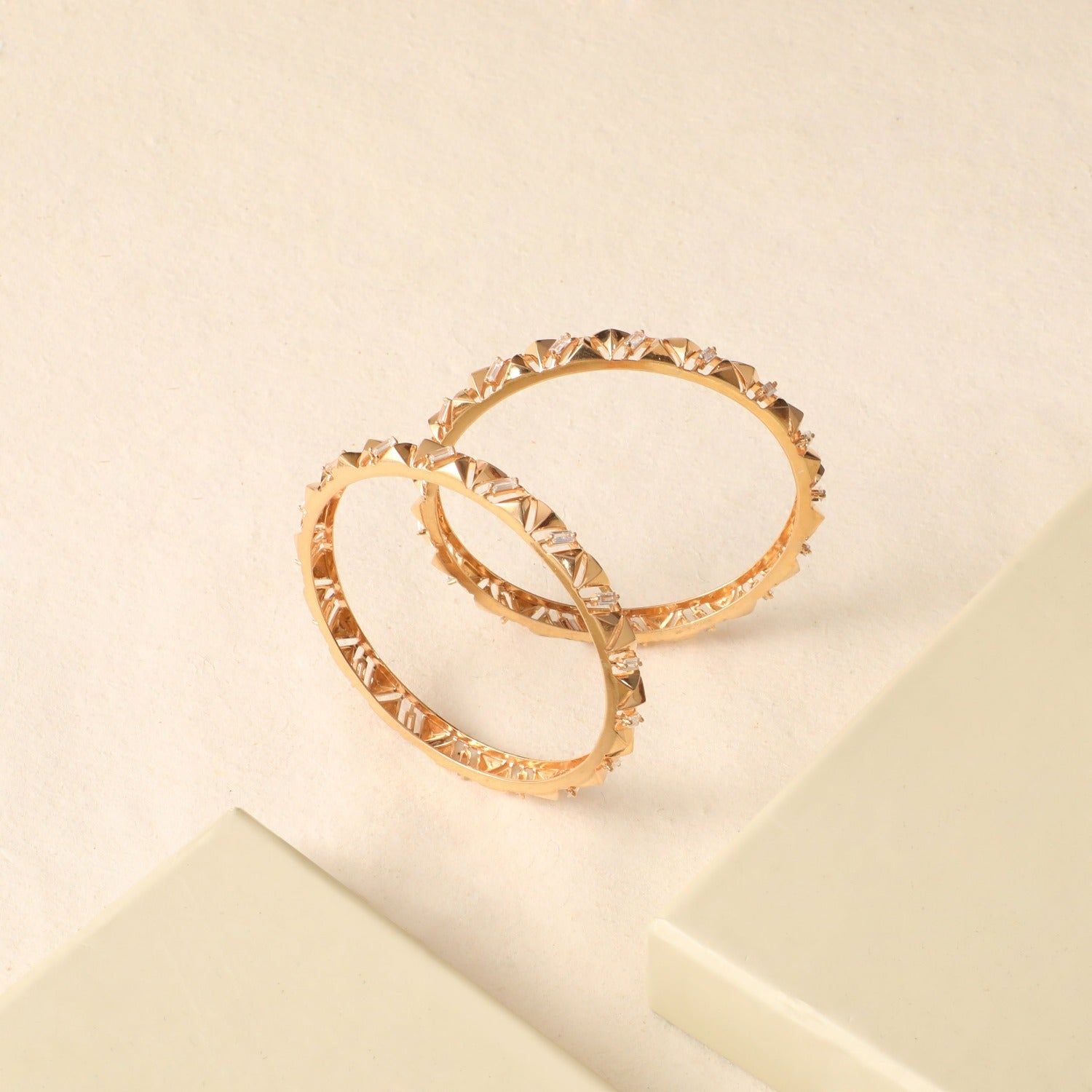 Bangles Pyramid Delicate Silver Bangles