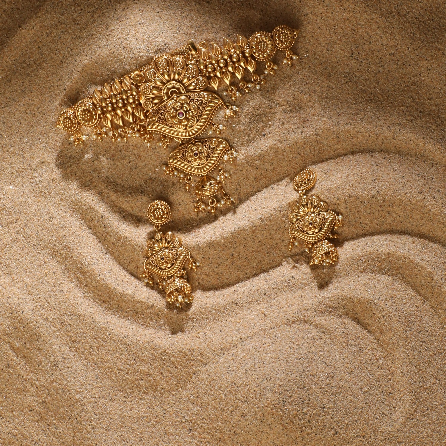 Swara Floral Classic Statement Choker Set