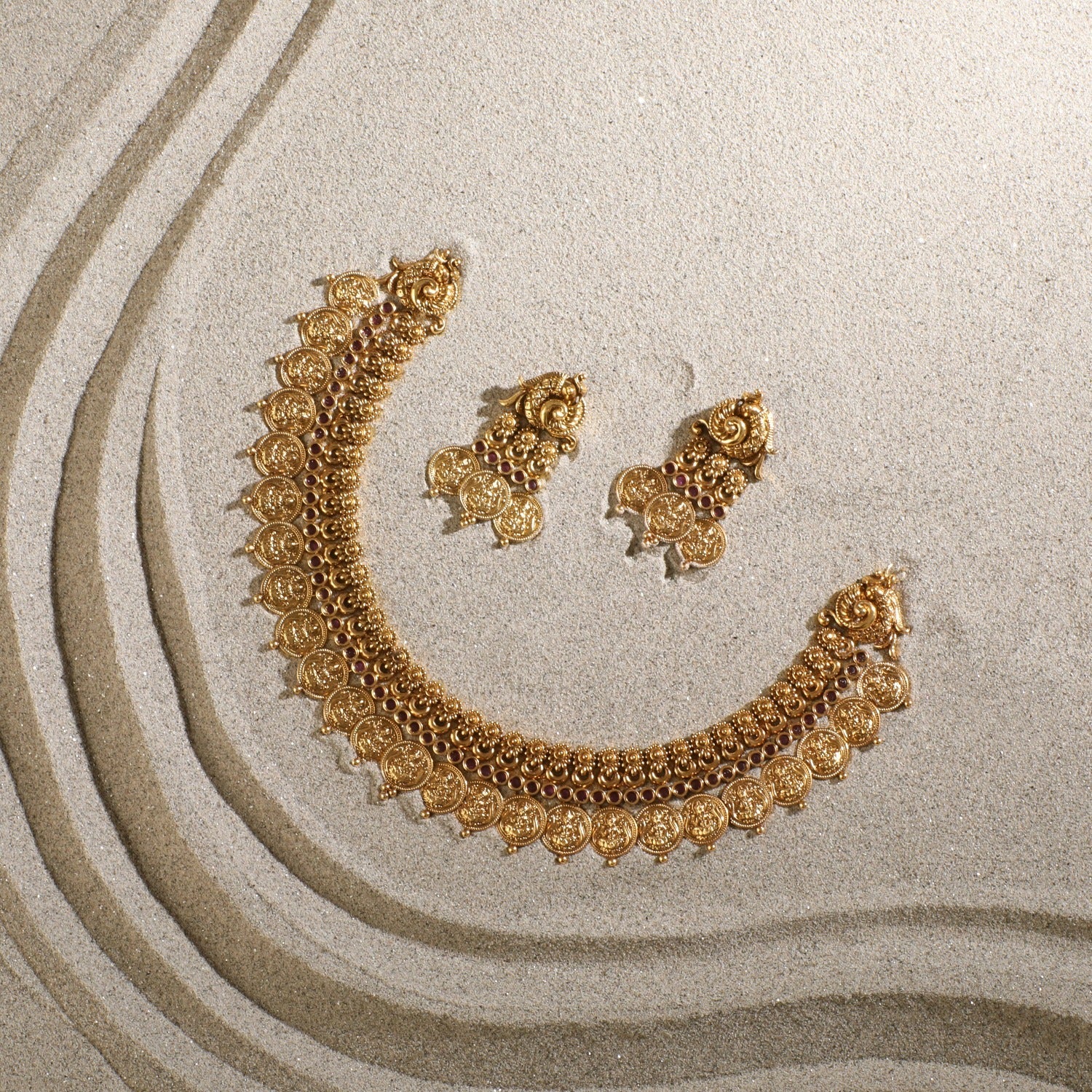 Necklaces Samridhi Antique Nakshi Silver Necklace