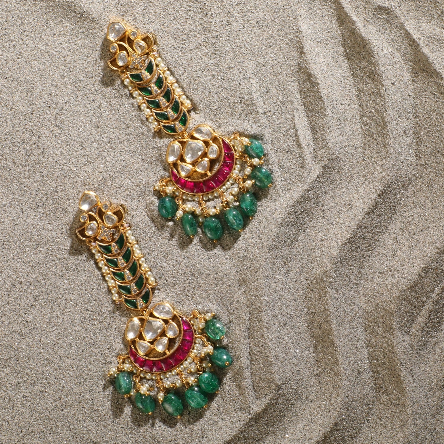 Kumud Moissanite Silver Drop Earrings 