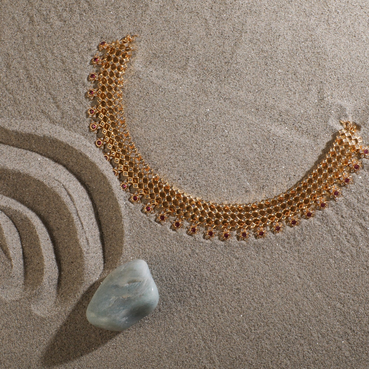 Necklaces Regal CZ Grand Silver Necklace