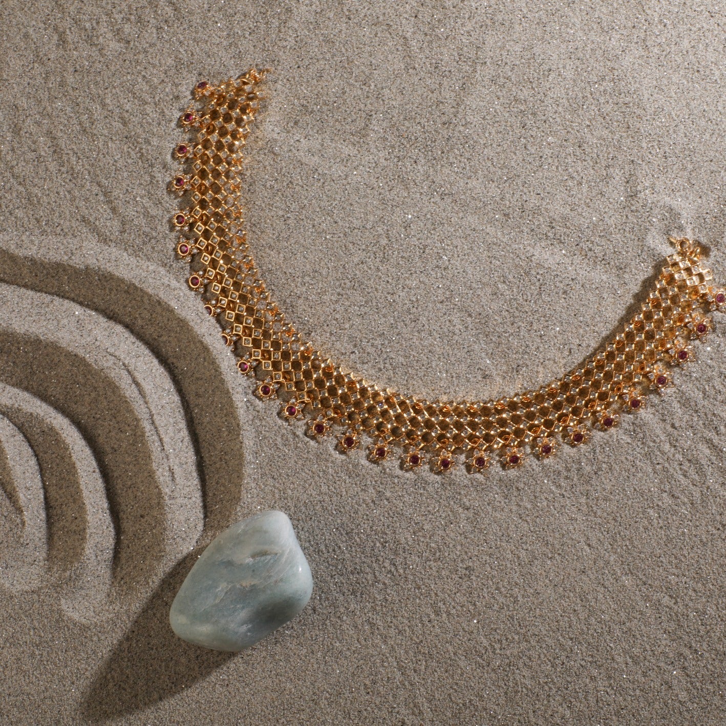 Necklaces Regal CZ Grand Silver Necklace