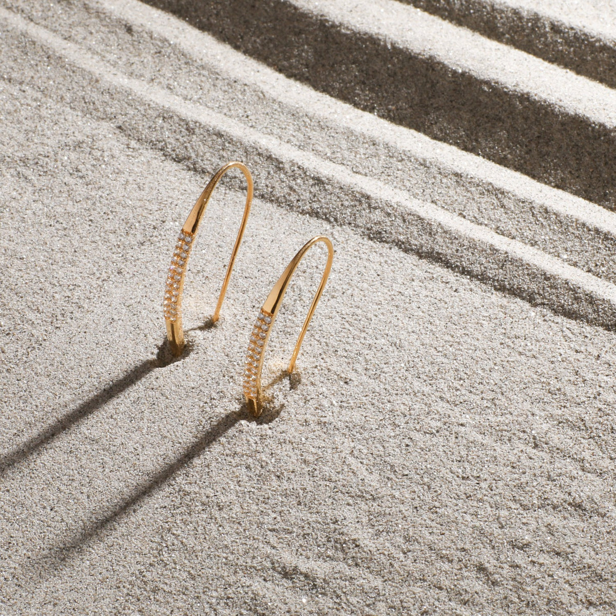 Shine CZ Silver Hoop Earrings