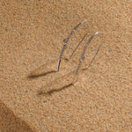 Classic CZ Knot Silver Hoop Earrings