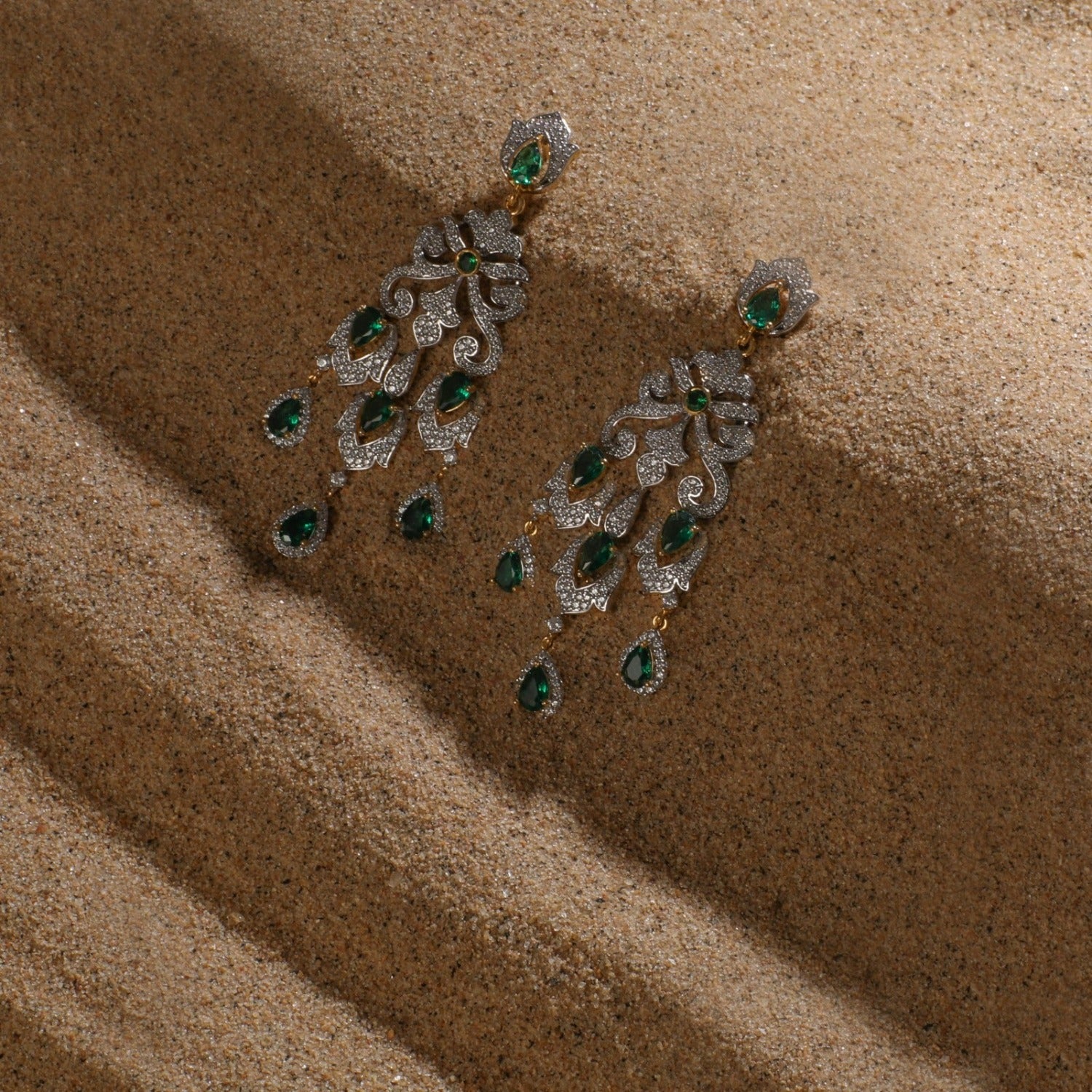 Earrings Brilliance CZ Drop Silver Earrings