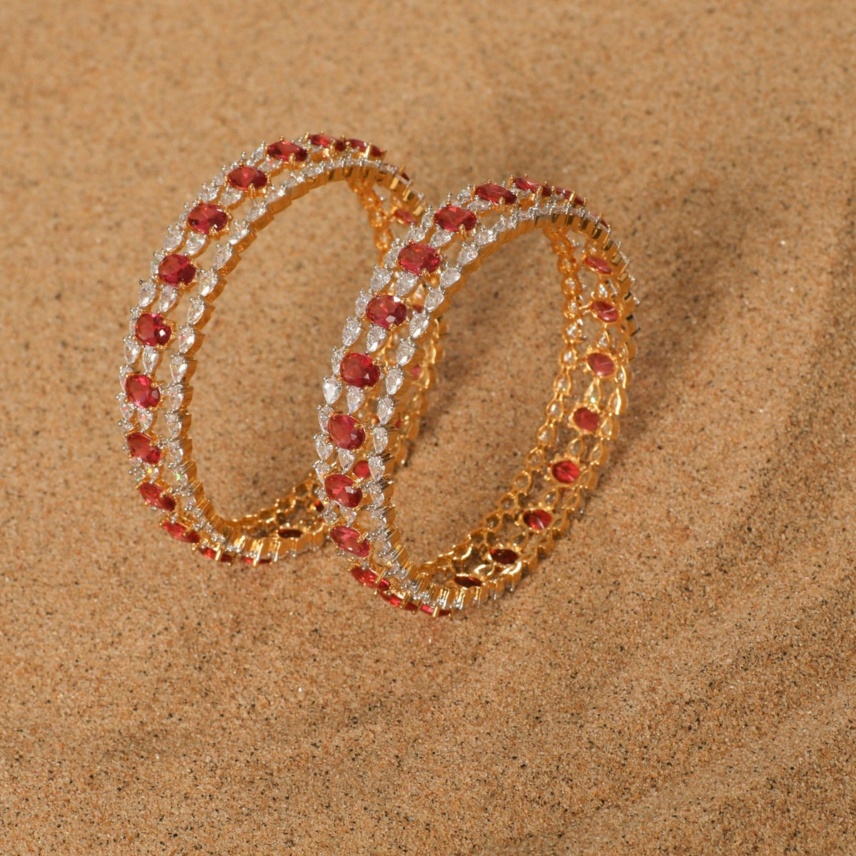 Elegance Grand CZ Silver Bangles