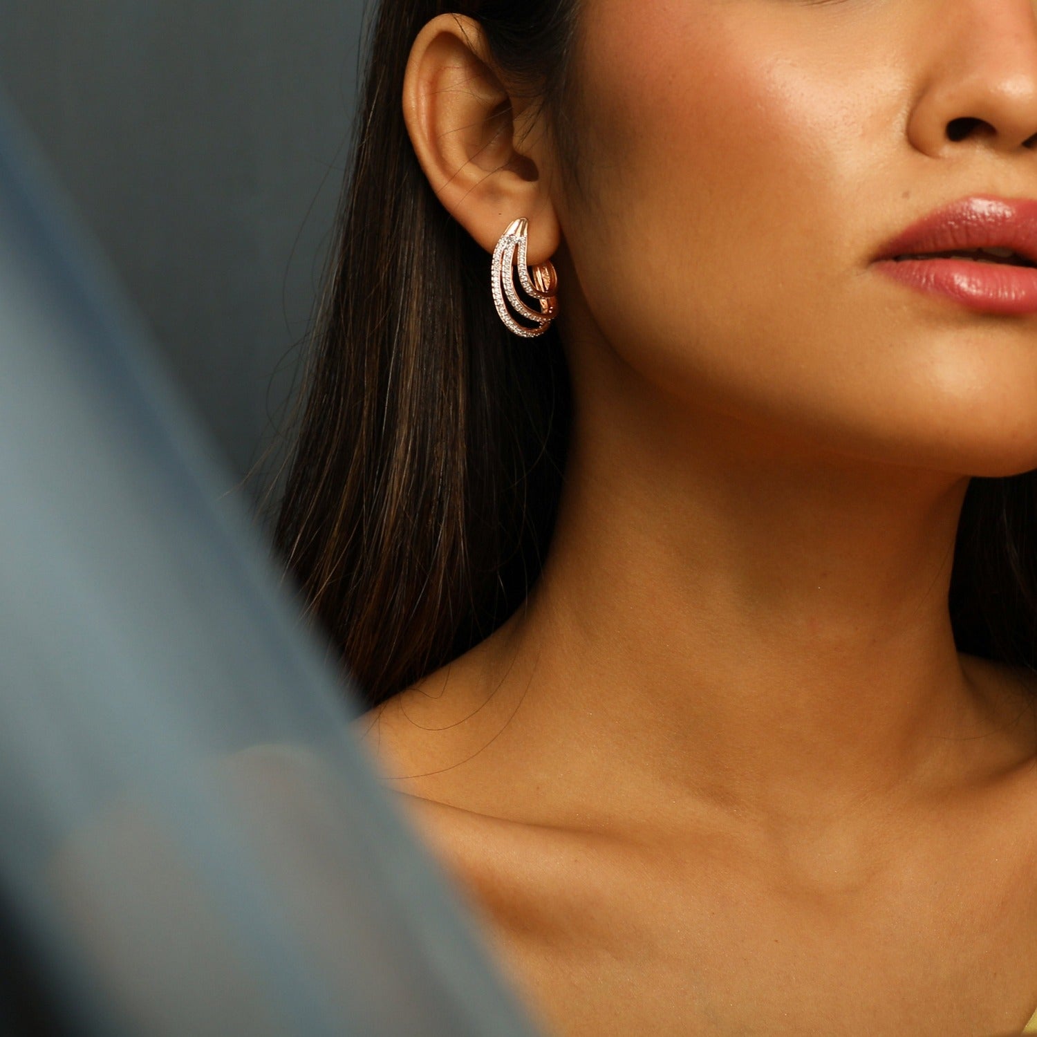 Earrings Classic CZ Delicate Silver Huggie Hoop Earrings