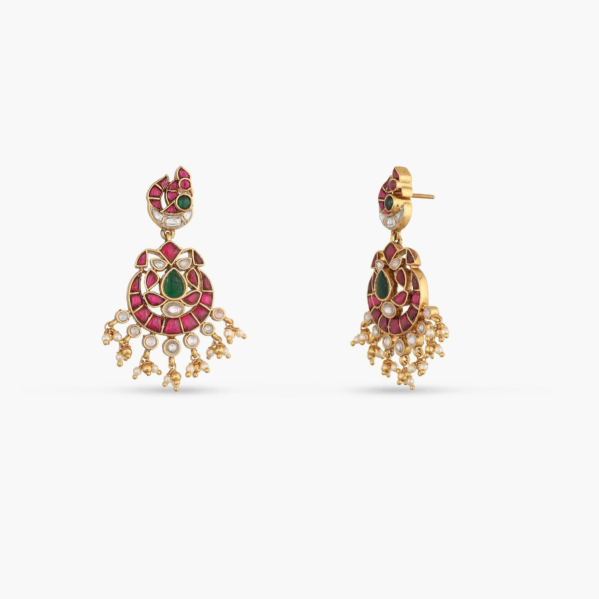 Earrings Pearl Floral Silver Drop Earrings
