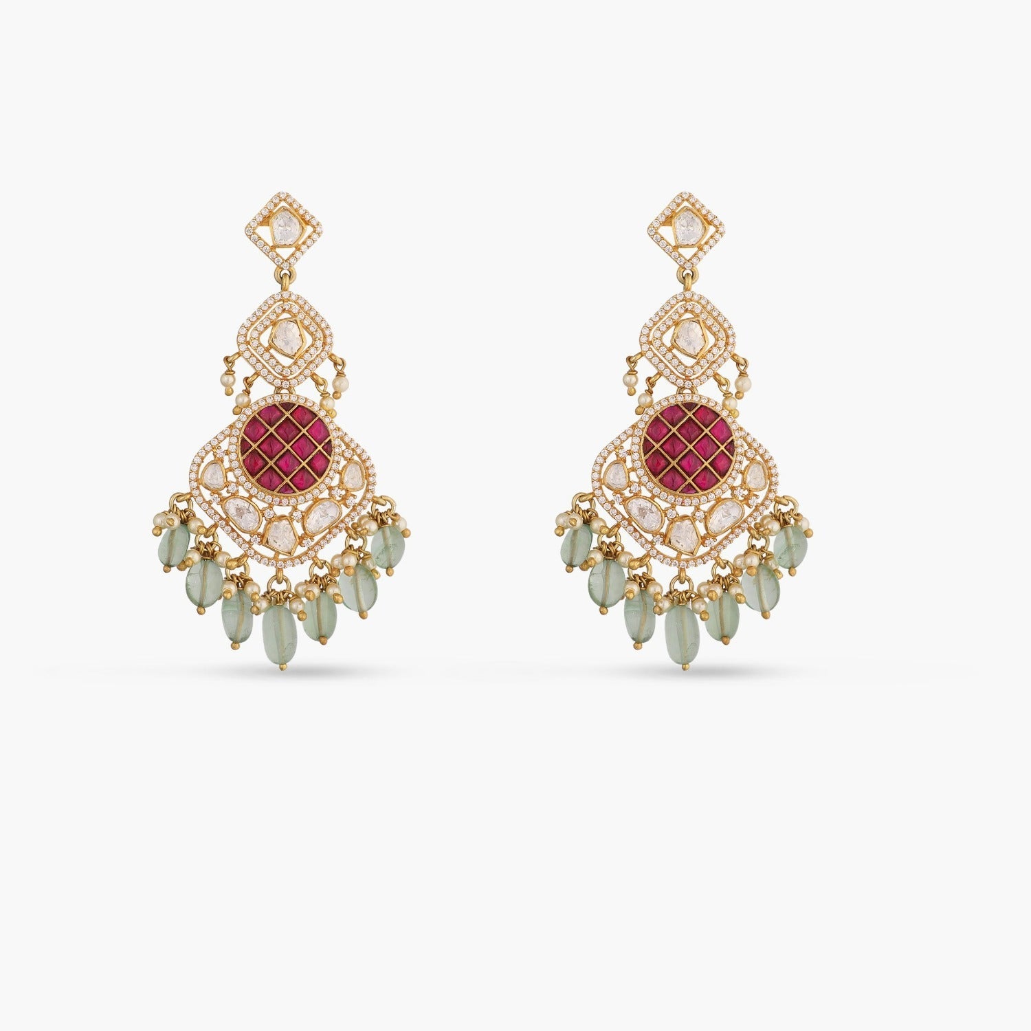 Earrings Flare Floral Moissanite Silver Drop Earrings
