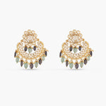 Earrings Aqua Moissanite Silver Chandbali Earrings