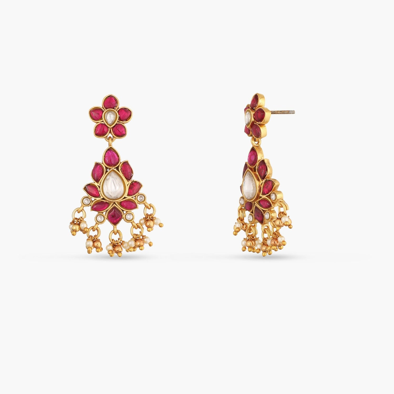 Earrings Floral Drop Silver Earrings