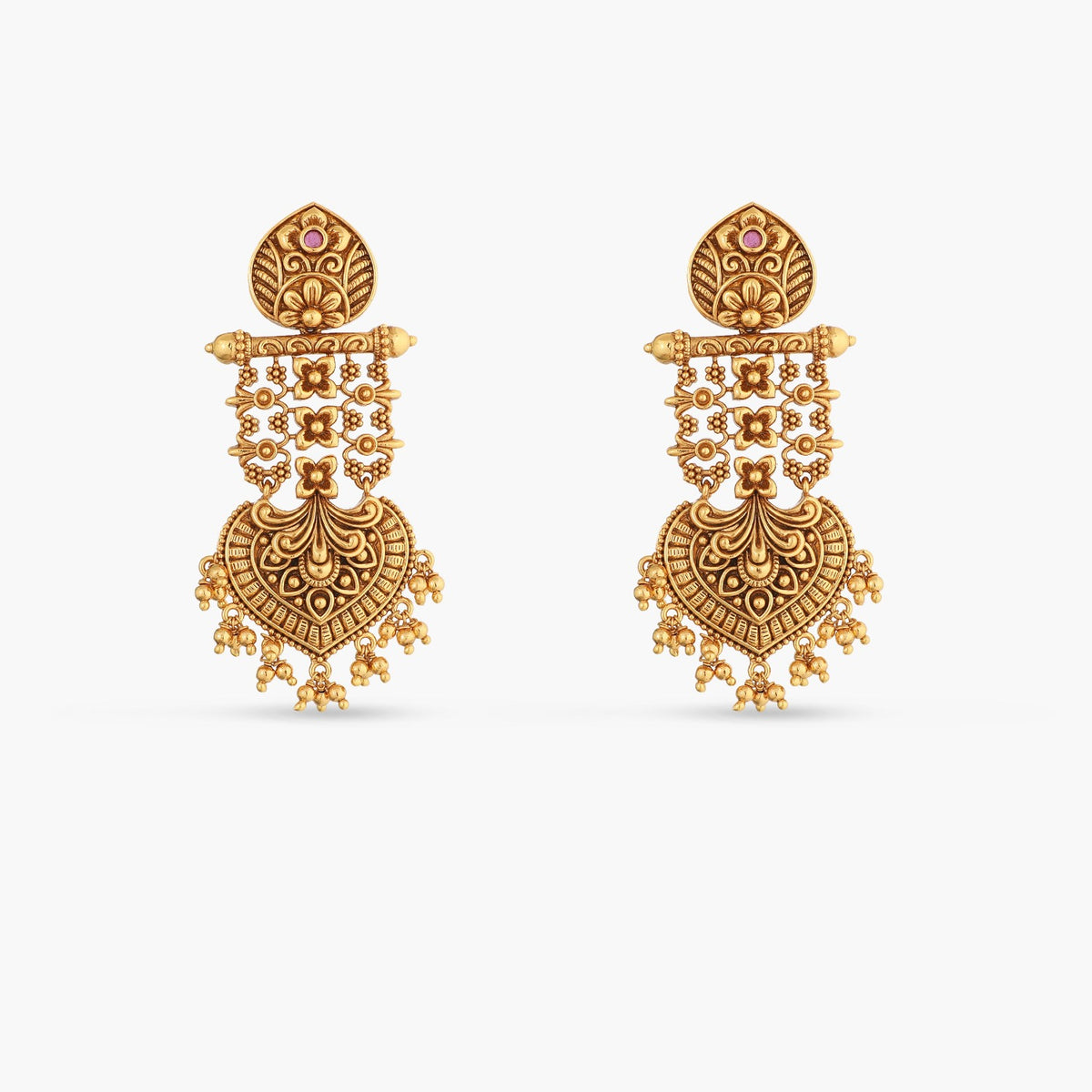 Swara Classic Drop Silver Earrings