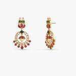 Earrings Ava Kempu Jadau Silver Chandbali Earrings