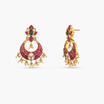 Earrings Jui Kempu Jadau Silver Chandbali Earrings