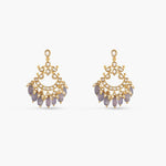 Earrings Sapphire Jadau Silver Chandbali Earrings