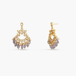 Earrings Sapphire Jadau Silver Chandbali Earrings