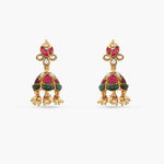 Earrings Diya Kempu Jadau Silver Jhumka Earrings