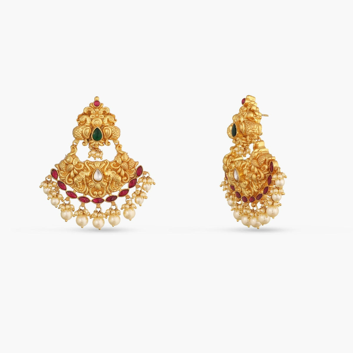 Earrings Avni Antique Silver Chandbali Earrings