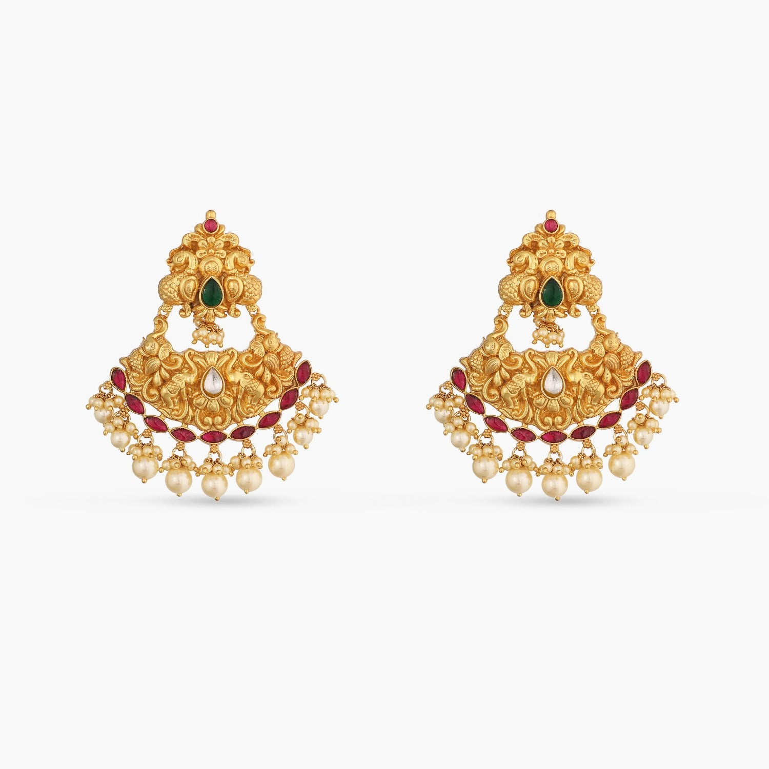 Earrings Avni Antique Silver Chandbali Earrings
