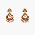 Earrings Subha Nakshi Temple Silver Chaandbali Earrings