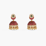 Earrings Floral Jhumki Silver Earrings