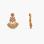 Earrings Mura Kempu Jadau Silver Chandbali Earrings