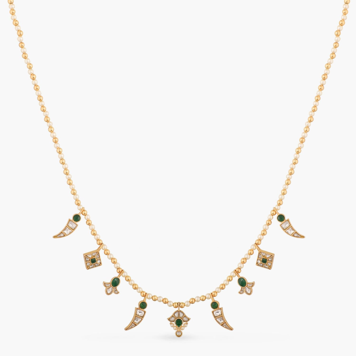 Necklaces Anne Floral Jadau Silver Necklace