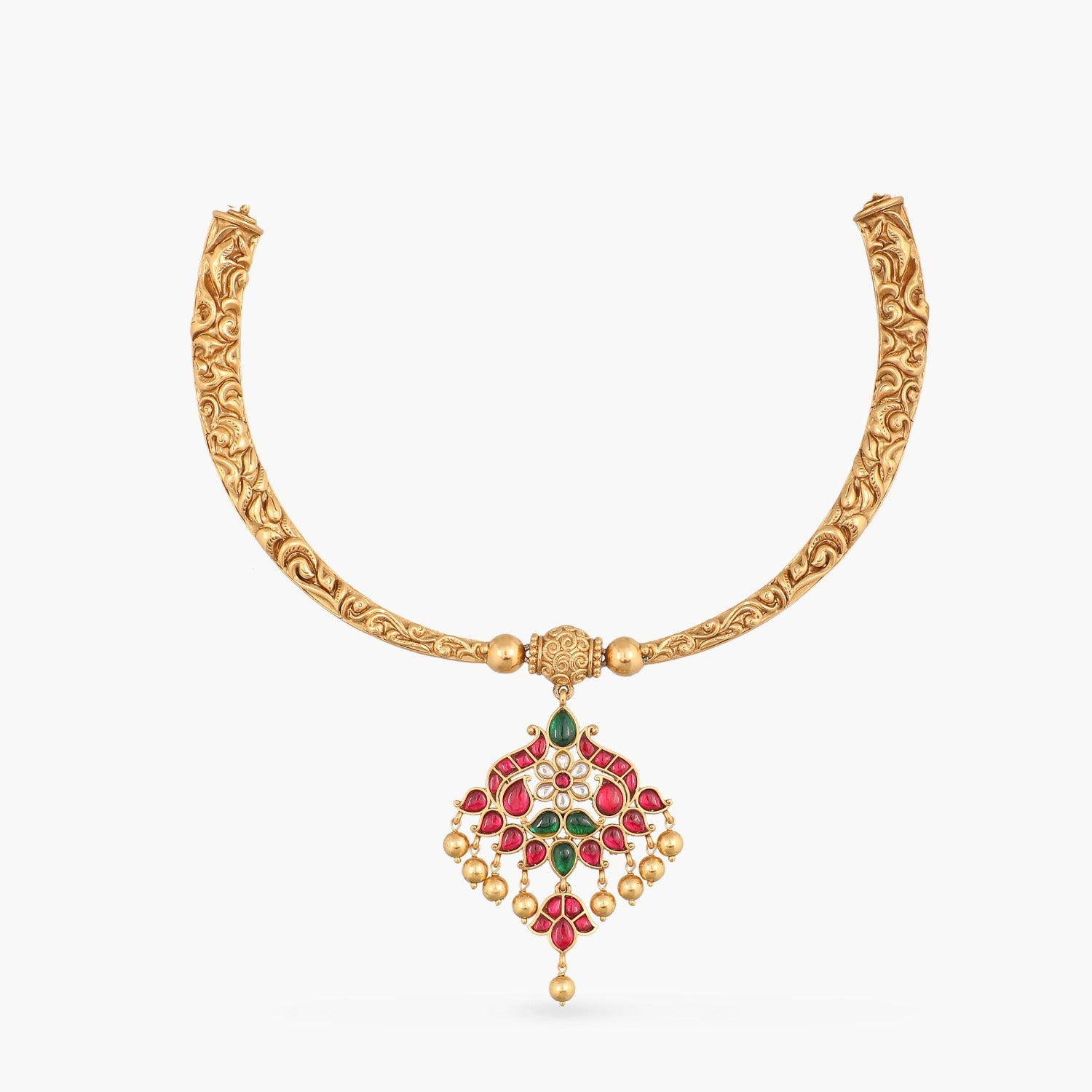 Necklaces Classic Floral Antique Hasli Silver Necklace