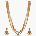 Necklaces Juhi Antique Silver Long Necklace Set