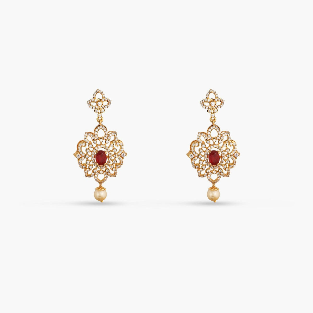 Necklaces Floral Petal Classic CZ Interchangeable Silver Choker Set