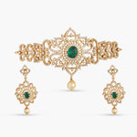 Necklaces Floral Petal Classic CZ Interchangeable Silver Choker Set