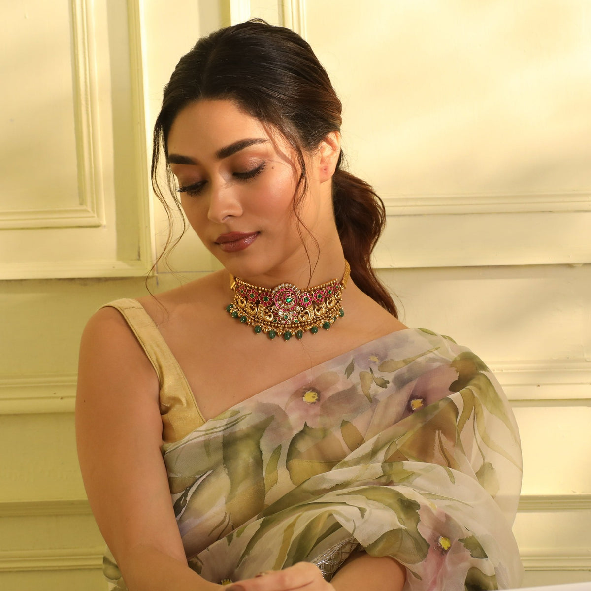 Keka Kempu Silver Bridal Choker