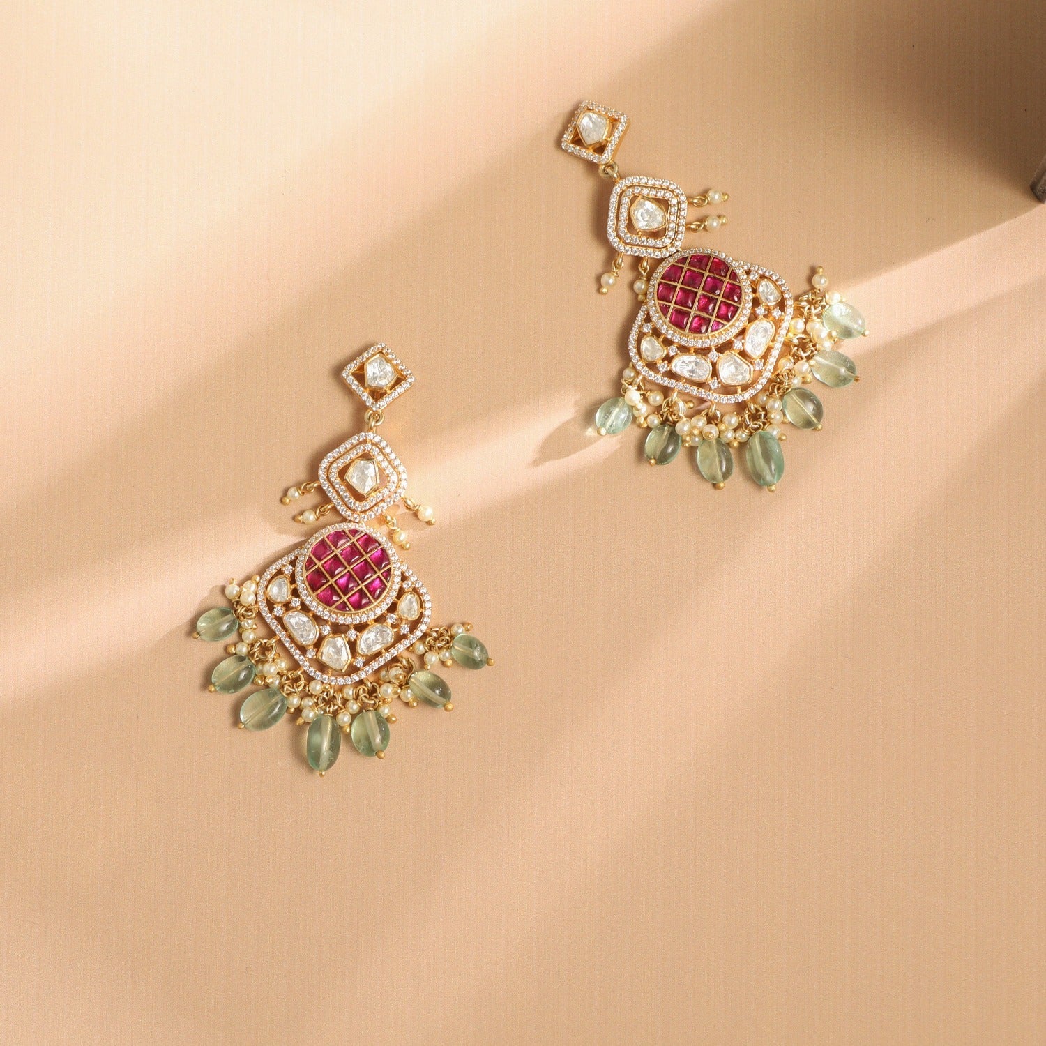 Earrings Flare Floral Moissanite Silver Drop Earrings