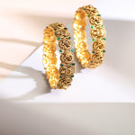 Bangles Peacock Temple Classic Kempu Silver Bangles