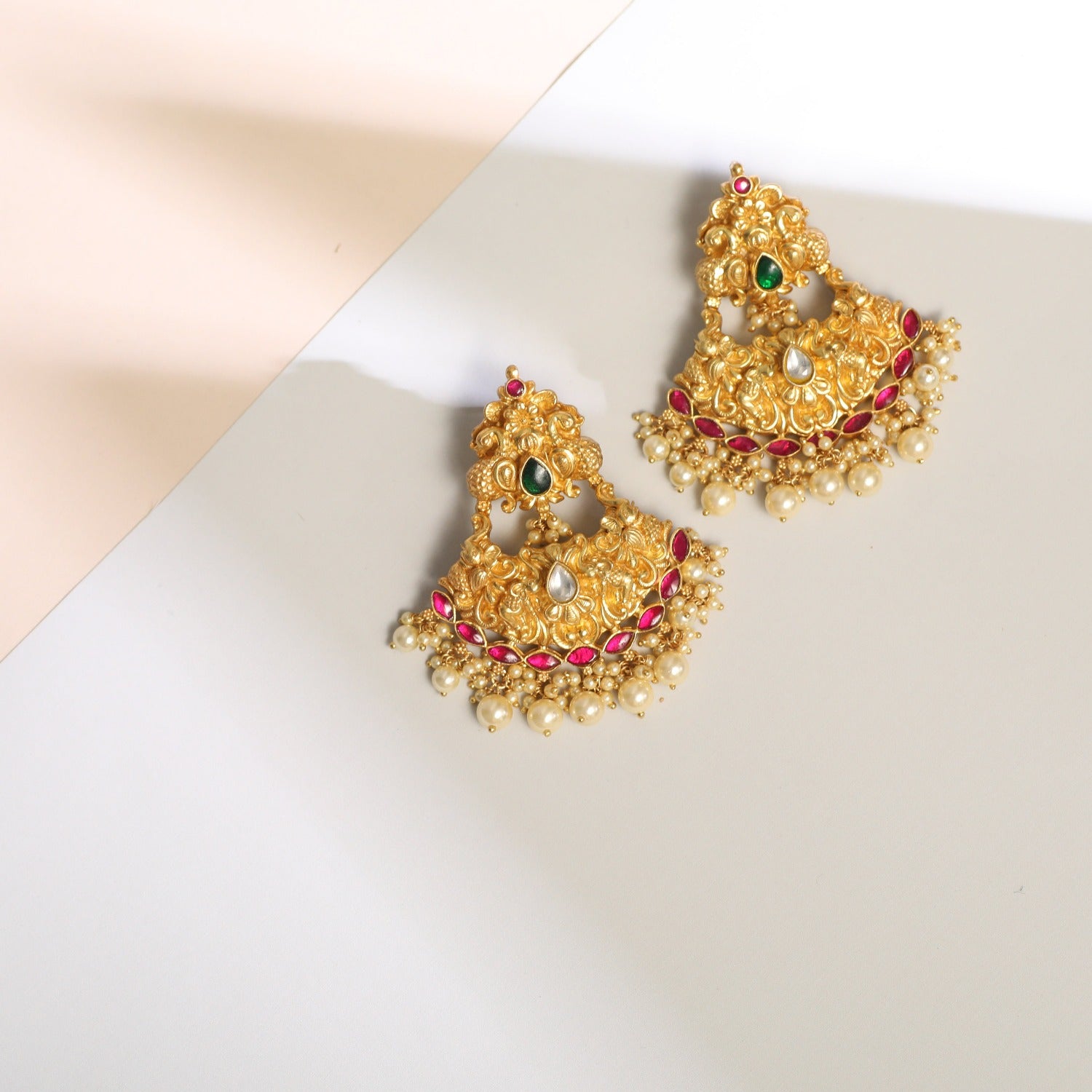 Earrings Avni Antique Silver Chandbali Earrings