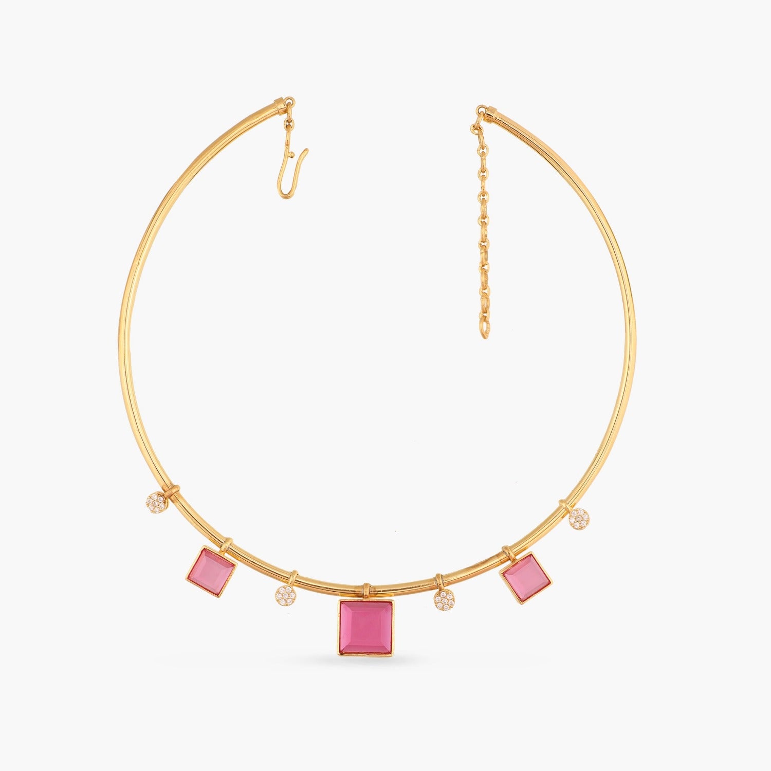 Necklaces By Your Side CZ Cuff Silver Necklace