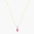 By Your Side Oval CZ Silver Necklace