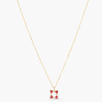 Necklaces Heart CZ Charms Square Silver Necklace