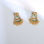 Earrings Elephant Three Layer Antique Silver Chandbali Earrings