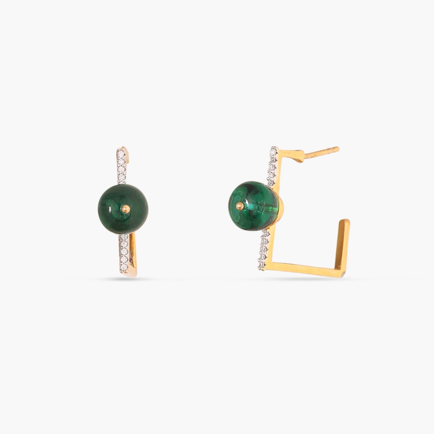 Earrings Forever CZ Statement Silver Hoop Earrings