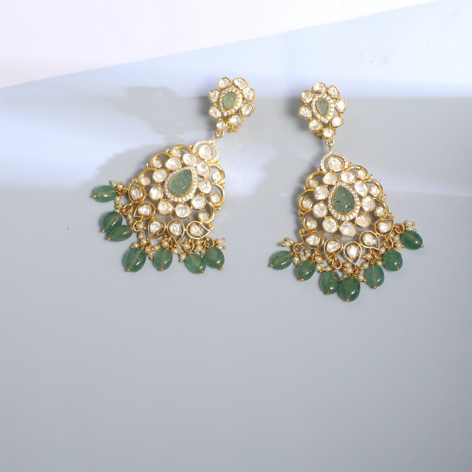 Earrings Gleam Floral Moissanite Silver Drop Earrings