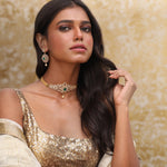 Necklaces Floral Petal Classic CZ Interchangeable Silver Choker Set