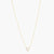 Letter U Alphabet Gold Plated Silver Necklace