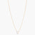 Letter U Alphabet Rose-Gold Plated Silver Necklace