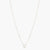 Letter U Alphabet White-Gold Plated Silver Necklace