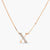 Letter X Alphabet Rose-Gold Plated Silver Necklace